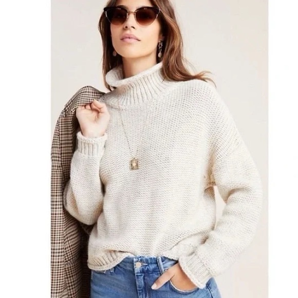 Anthropologie Lottie Textured Sweater Size Small Like New - Picture 1 of 14